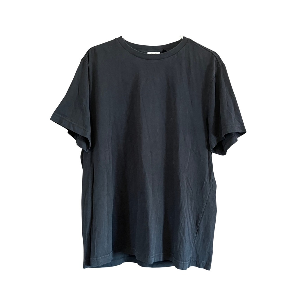 HM Essentials No 7 Mens XL Black Regular Fit Crew Neck Cotton Short Sleeve Tee